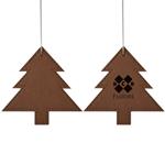 ZH1922 Leatherette Tree Ornament With Custom Imprint